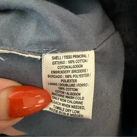 Loft The Riviera Denim Blue Eyelet Embroidered Women’s Shorts Size 2 - Picture 7 of 7